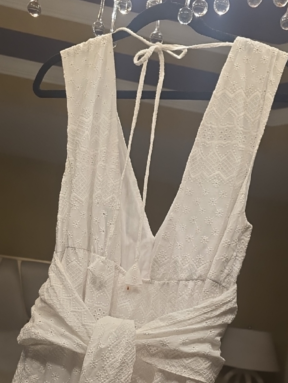 Misa Los Angeles Ksenia Cotton Eyelet Asymmetrical Maxi Dress Size XL - Picture 8 of 16
